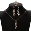 1Set-Hot-Selling-Fashionable-Versatile-Diamond-Inlaid-Eight-Character-Pendant-Necklace-Earrings-Rings-High-End-Jewelry