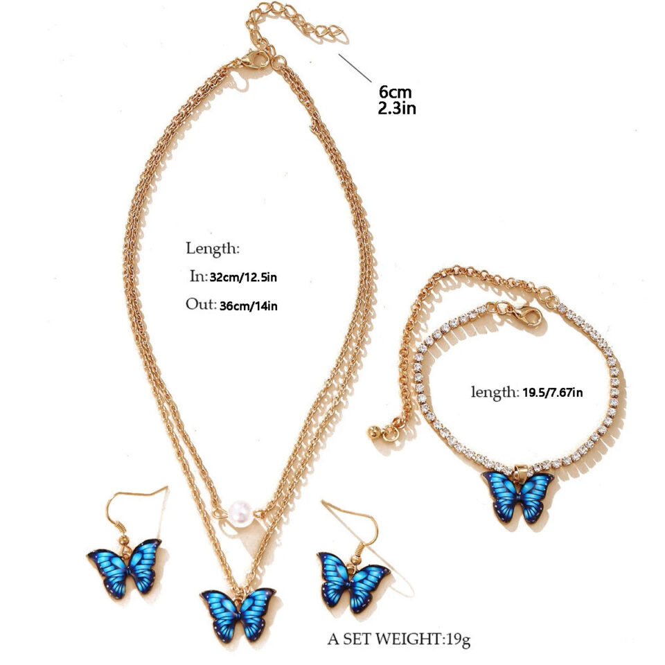 3pcs-Butterfly-Pendant-Necklace-Earrings-and-Bracelet-Combination-Set-Suitable-for-Women-to-Wear-at-Parties