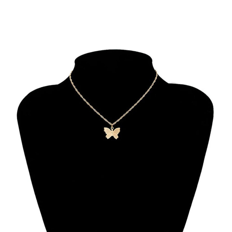Cute-Butterfly-Pendant-Necklace-For-Women-Simple-Ins-Clavicle-Chain-Item-Jewelry-Korean-Fashion-Necklace-Jewelry