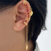 Gold-Color-Leaves-Clip-Earrings-for-Women-Creative-Simple-C-Butterfly-Ear-Cuff-Non-Piercing-Ear