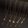 Stainless-Steel-Metal-26-English-Letters-Necklace-for-Women-Gold-Color-A-Z-Initial-Tassel-Clavicle