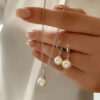 Stylish-Simple-Necklace-and-Earrings-Set-with-Imitation-Pearl-Pendant-Women-s-Golden-Valentine-s-Day