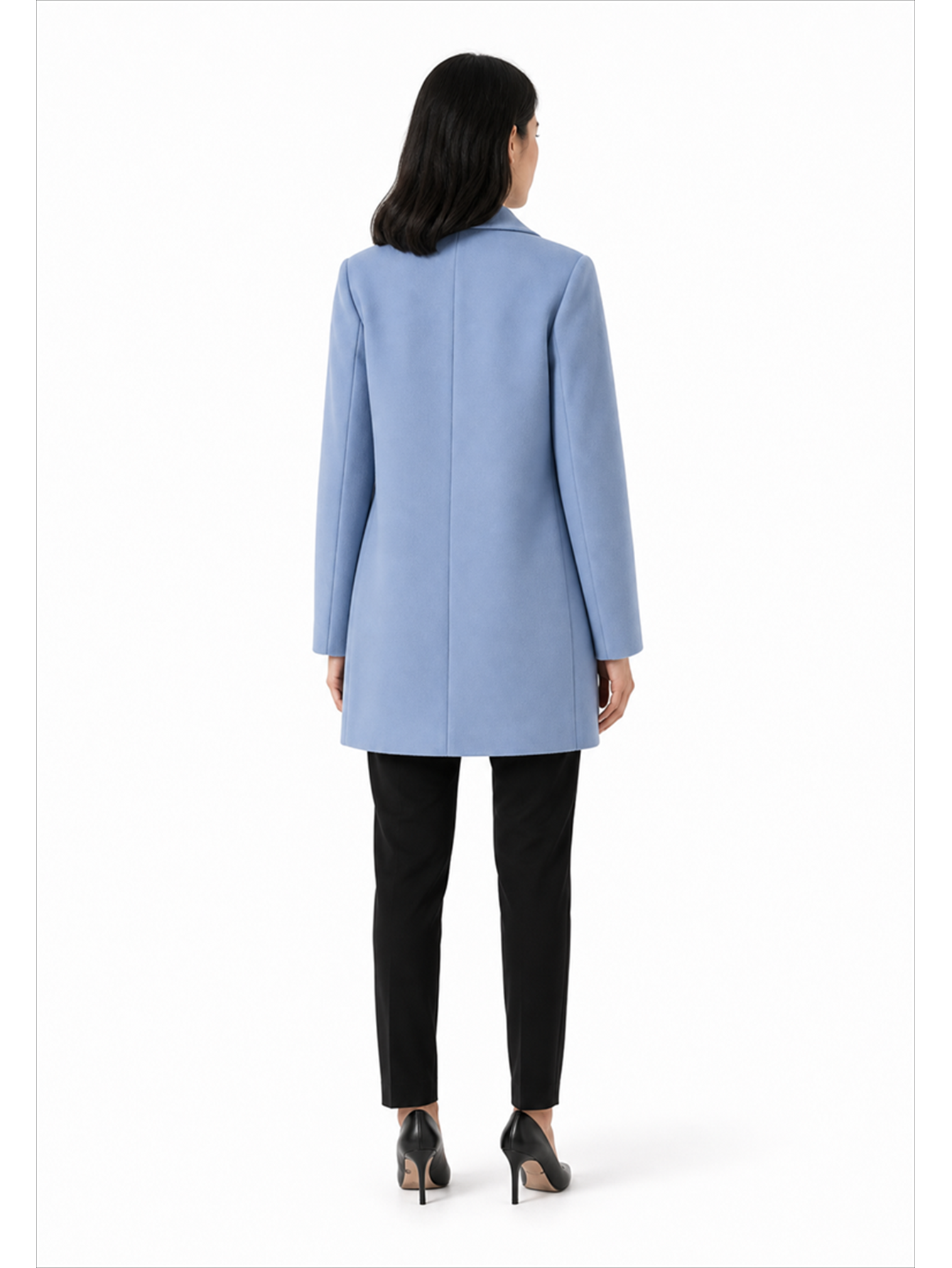 Skyline Double-Breasted Wool Blend Coat