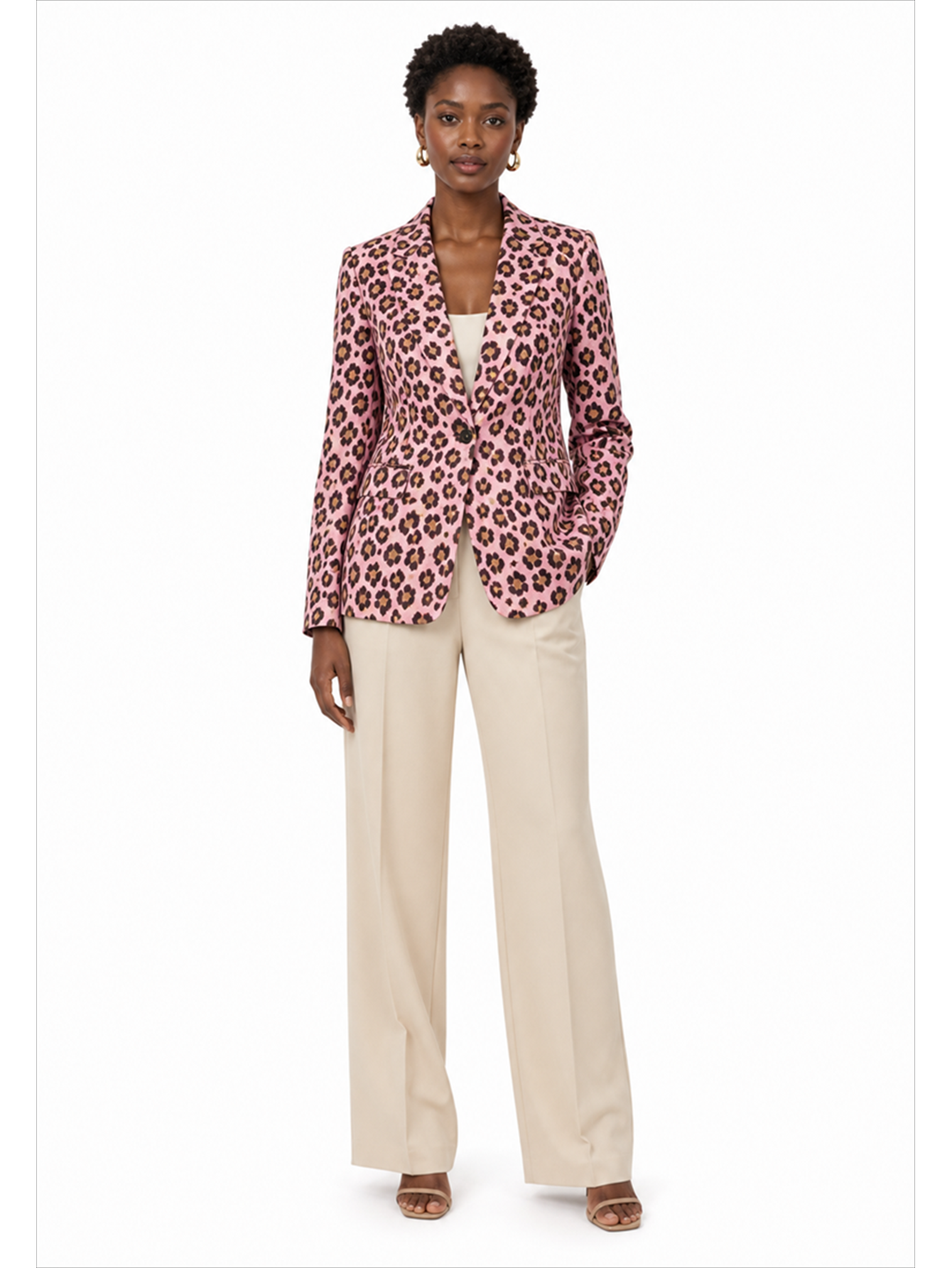 Rosalie Leopard Print Tailored Blazer