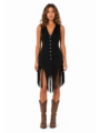Sahara Fringe Halter Mini Dress
