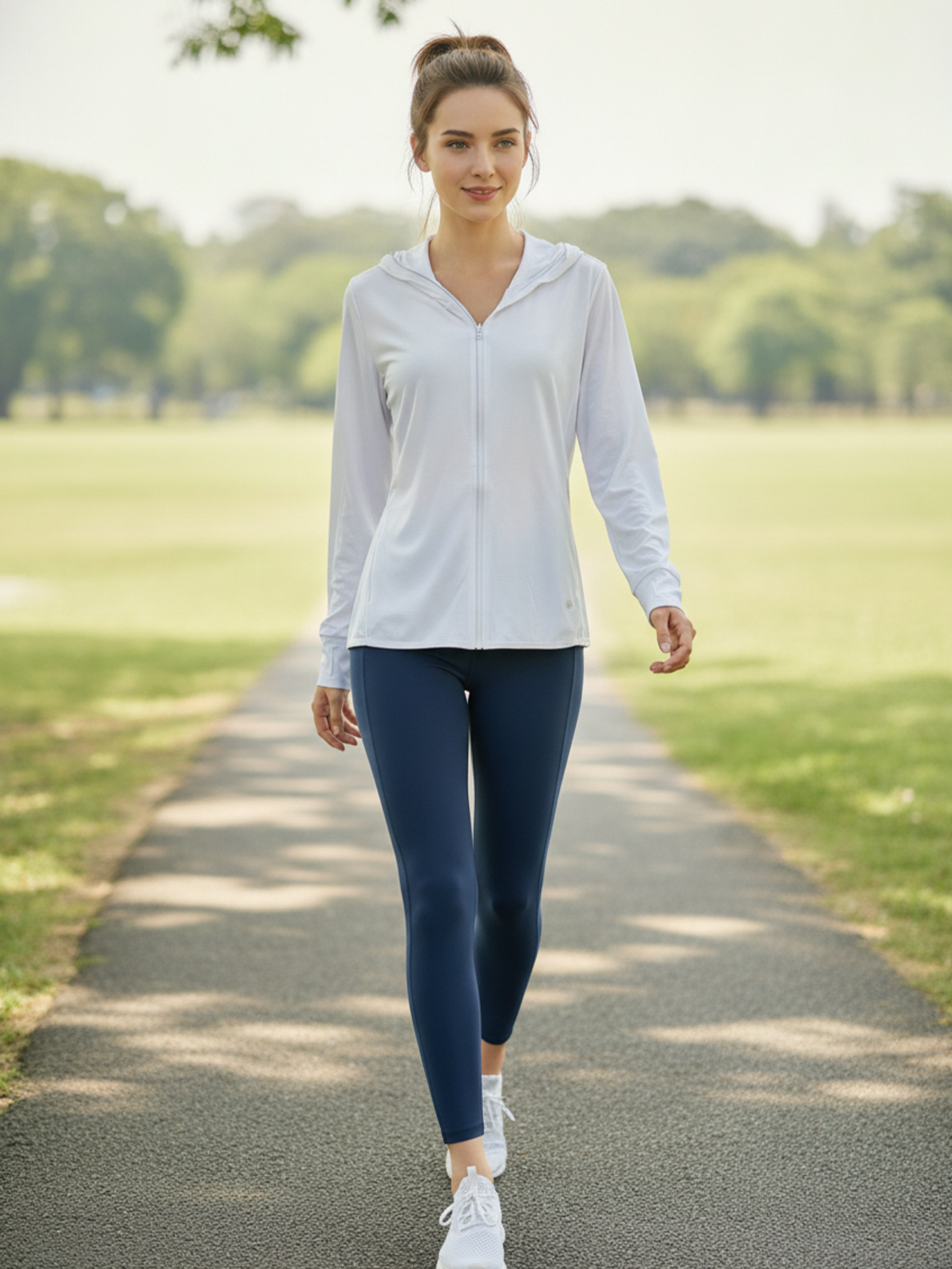 Women’s UPF Sun Protection Hoodie Jacket with Detachable Visor